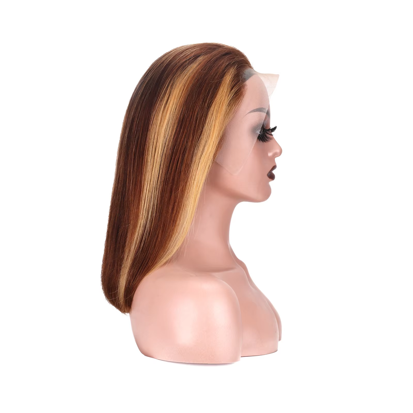 13x4 Lace Front Bob Wig Human Hair with Piano Bleached Highlights Straight Hair BOSQUE Beauty