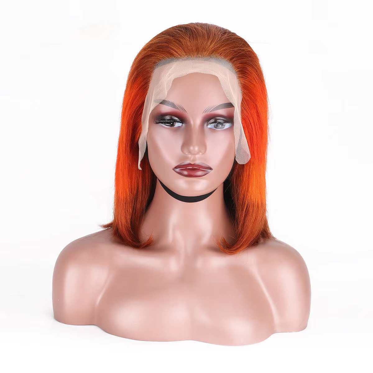 Vibrant Orange Ombre Human Hair Wig 13x4 HD Lace Front 200% Density Glueless Wig BOSQUE Beauty