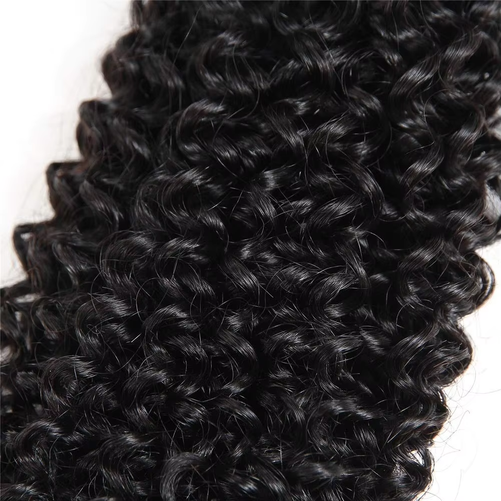 Premium Jerry Curl Human Hair Weft 100% Unprocessed Virgin Hair Natural Black Can Be Dyed & Permed BOSQUE Beauty
