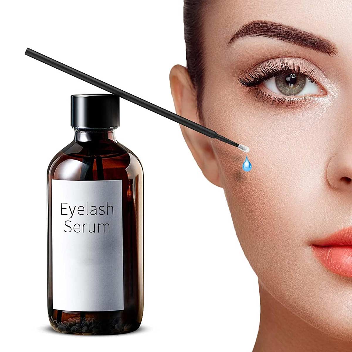 Use a micro brush to apply eyelash growth serum