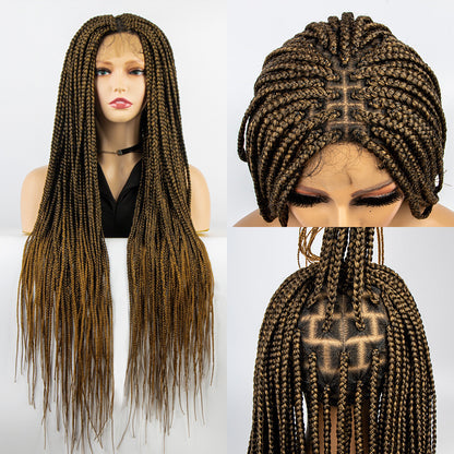 Lace Braid Chemical Fiber Head Covers Full Lace Long Braid Head Covers Wig