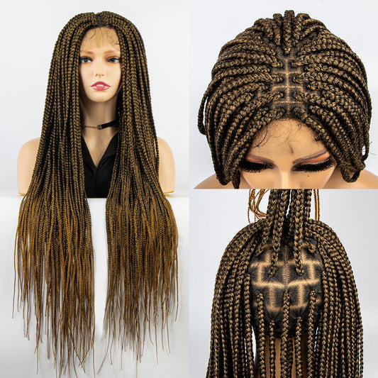 Lace Braid Chemical Fiber Head Covers Full Lace Long Braid Head Covers Wig