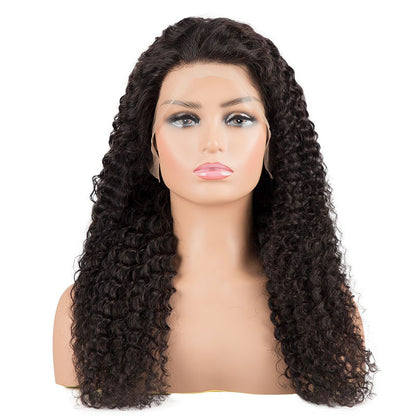 Hot Sale Curly Real Hair Small Curls 13*4 Real Hair Lace Head Cover Hair Wig