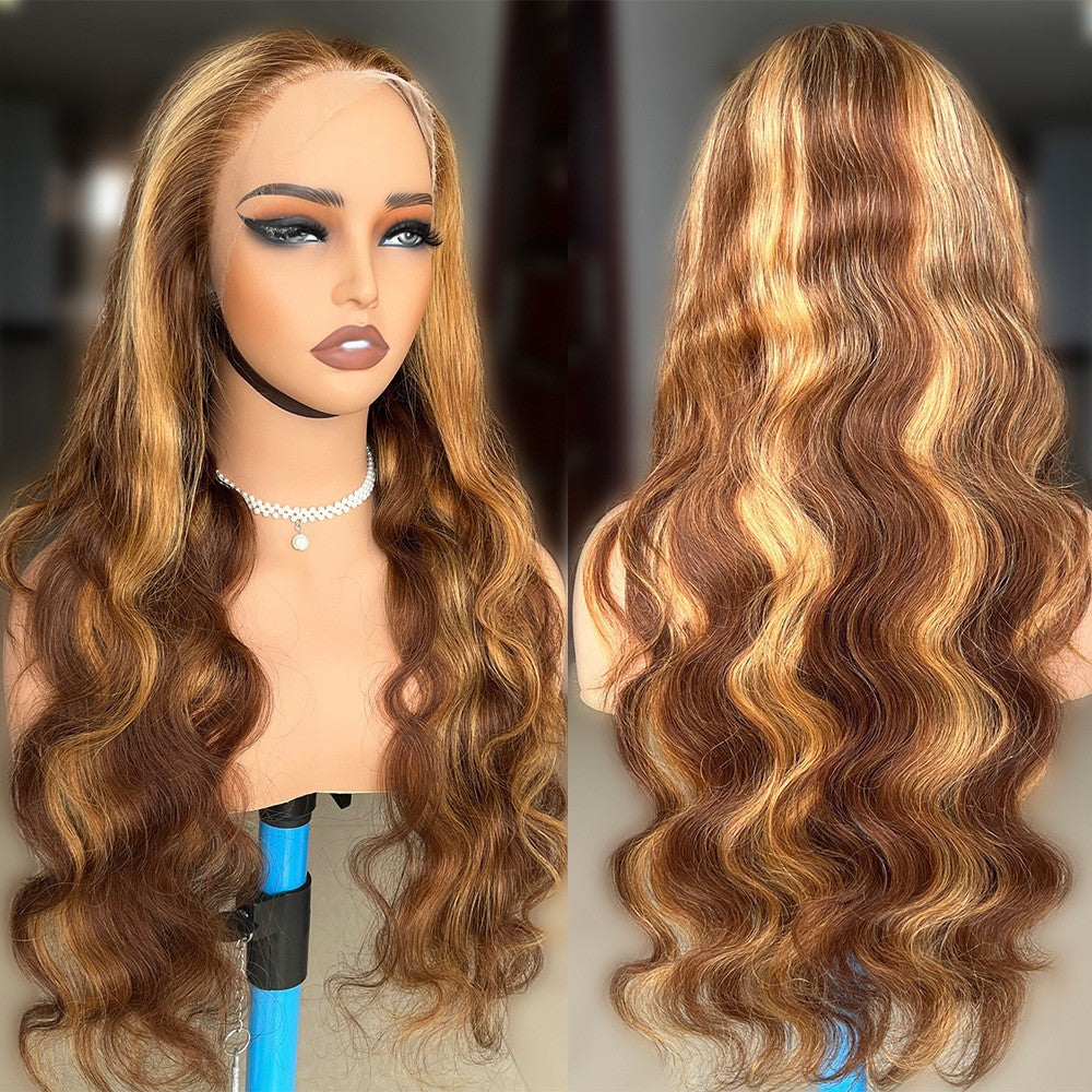 13*4  Lace Front Wig Body Wave Human Hair 427# Real Hair Headgear