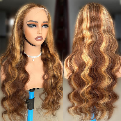 13*4  Lace Front Wig Body Wave Human Hair 427# Real Hair Headgear