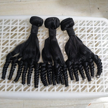 Real Hair Bundles Bouncy Curls Braided Hair Funmi Closure
