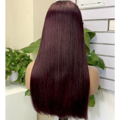 Medium-length Wig Real Head Covering 13*4 Double Drawn Long Straight Hair