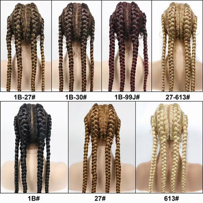 Hot Sale Front Lace Chemical Fiber Hair Four Braids Fishbone Braid Head Covering