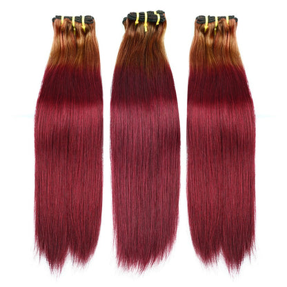 Real Hair Double Drawn Straight Fumi Human Hair Double Braid Hair Curtains