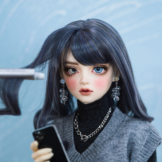 BJD wig factory wholesale six points small three points 3 points wig bjd milk soft silk 4 points doll wig long hair
