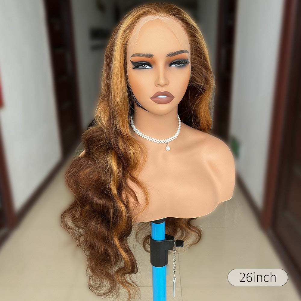 13*4  Lace Front Wig Body Wave Human Hair 427# Real Hair Headgear
