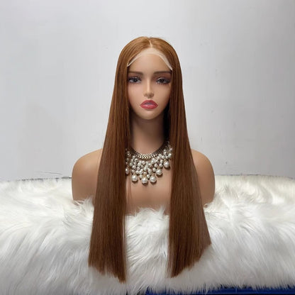 5x5 lace wigs color double drawn bone straight human hair