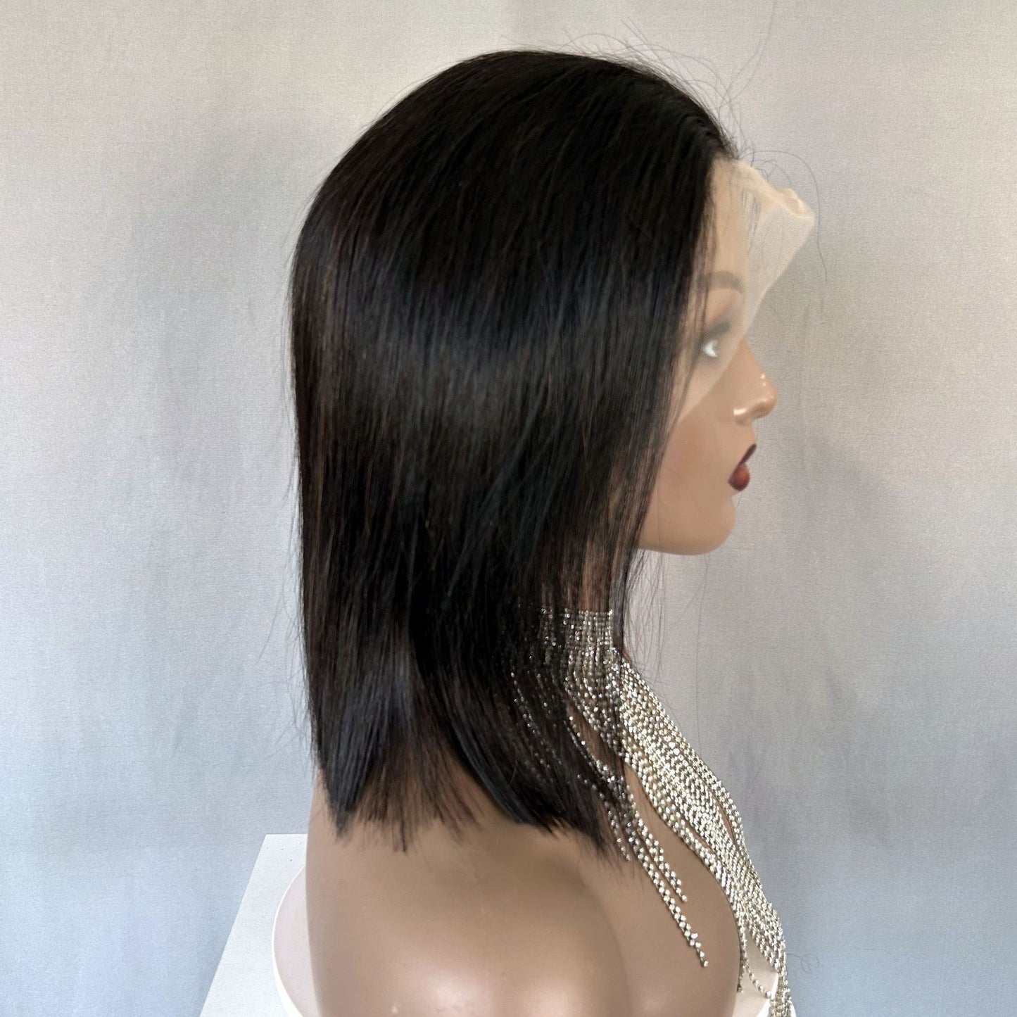 13x4 Bob Wig Human Hair Wig bob Head Real Hair Black Wig