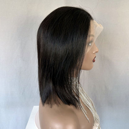 13x4 Bob Wig Human Hair Wig bob Head Real Hair Black Wig