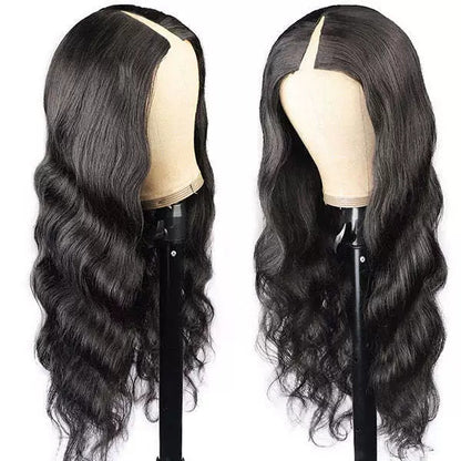 V Part Wig Body Wave Human Hair Headgear Real Hair European and American Wig Headgear V-shaped Headgear