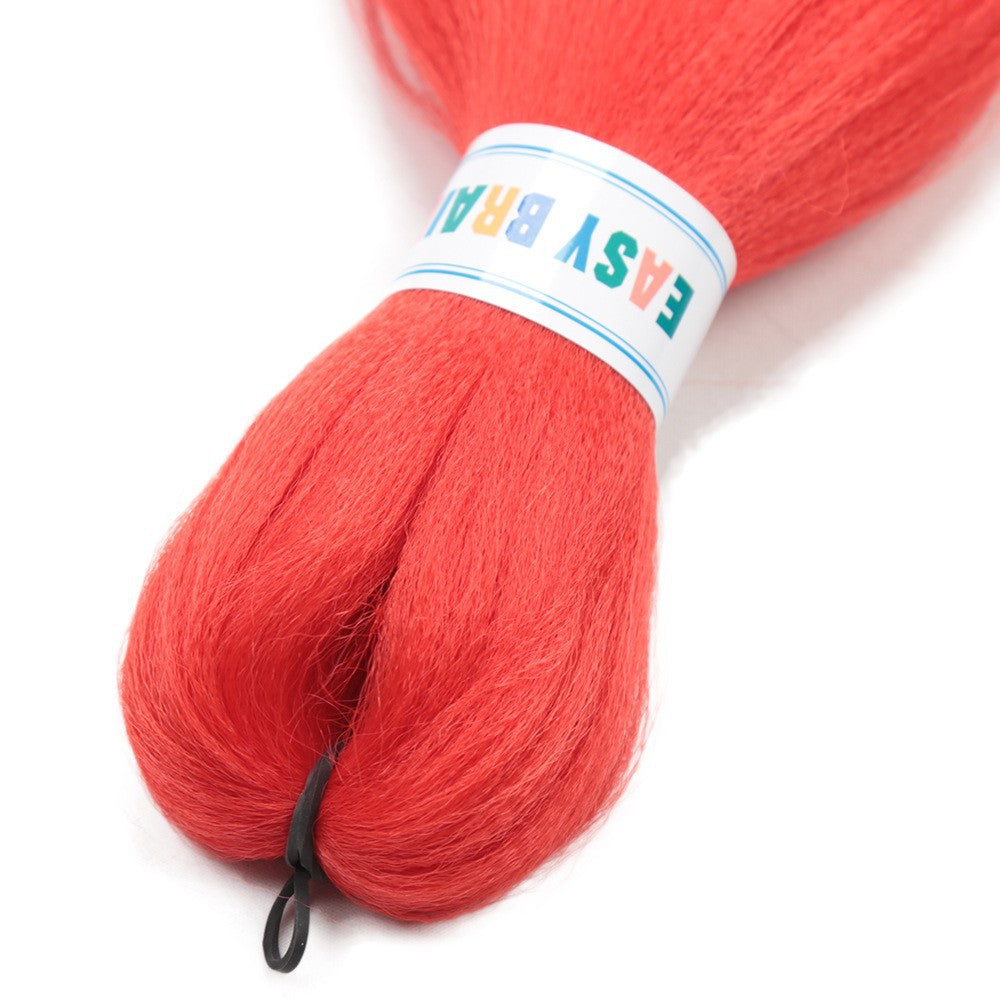 26 Inch Easy Braid Hair Colored Chemical Fiber EZ Large Braids Low Temperature Flame Retardant Yaki Long Straight Wigs