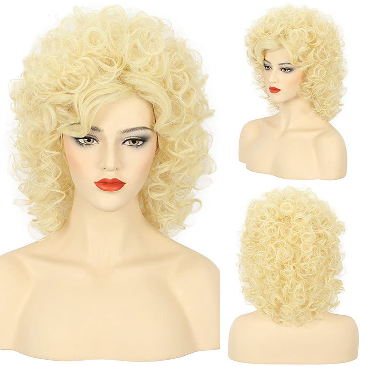 Housewife 1950s-1970s Dolly Parton golden retro wig set