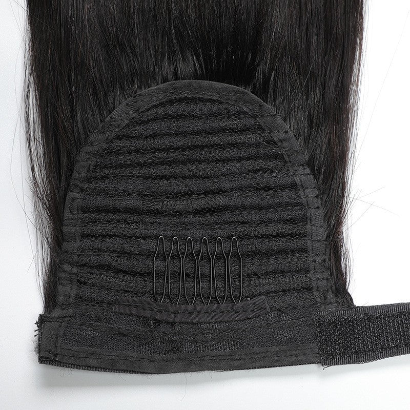 HUMAN HAIR Real Hair Wig velcro Ponytail WRAP PONYTAIL