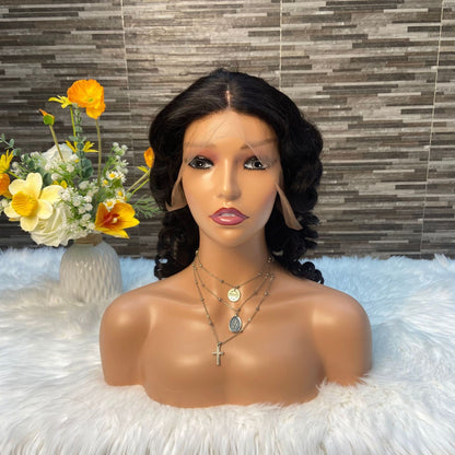 13x4Lace Loose Wave Wig 12A Front Lace Wig 100% Real Hair Natural Color