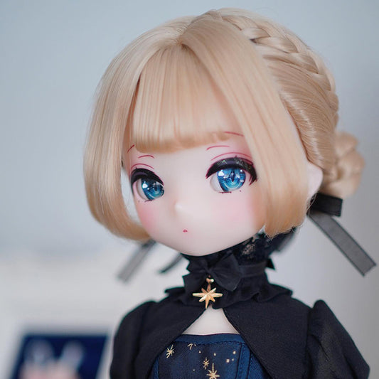 BJD wig braid double ponytail shape milk soft silk 3 points 4 points 6 points doll SD wig set factory wholesale