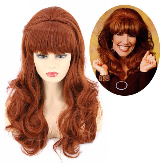 6070s bouffant high hat wig pegggybundy Peg Bundy retro long hair wig headpiece