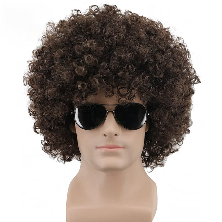 Export to the USA: Men's Black Explosion-Style Full-Head Synthetic Wig for Cross-Border Sales