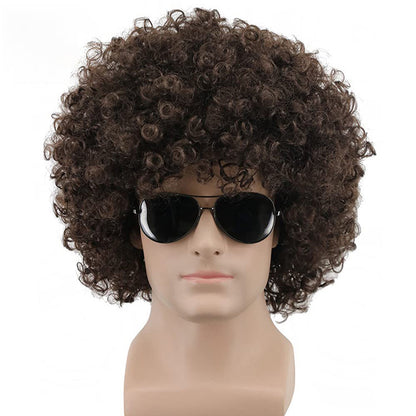 Export to the USA: Men's Black Explosion-Style Full-Head Synthetic Wig for Cross-Border Sales