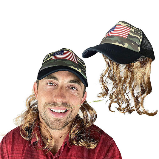 Guangzhou Factory Wholesale Hat With Hair Wig For Men Women