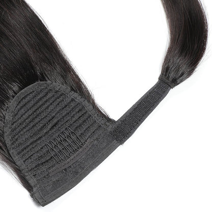 HUMAN HAIR Real Hair Wig velcro Ponytail WRAP PONYTAIL