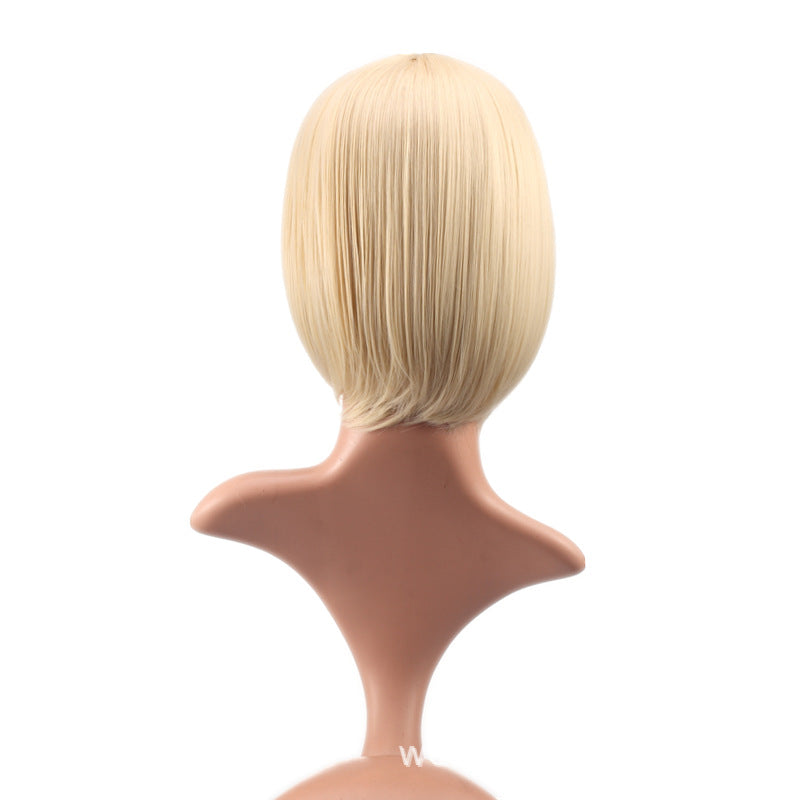 Wigs Chemical Fiber Hair Colorful Snapback Bangs Short bob Wig Head Cover