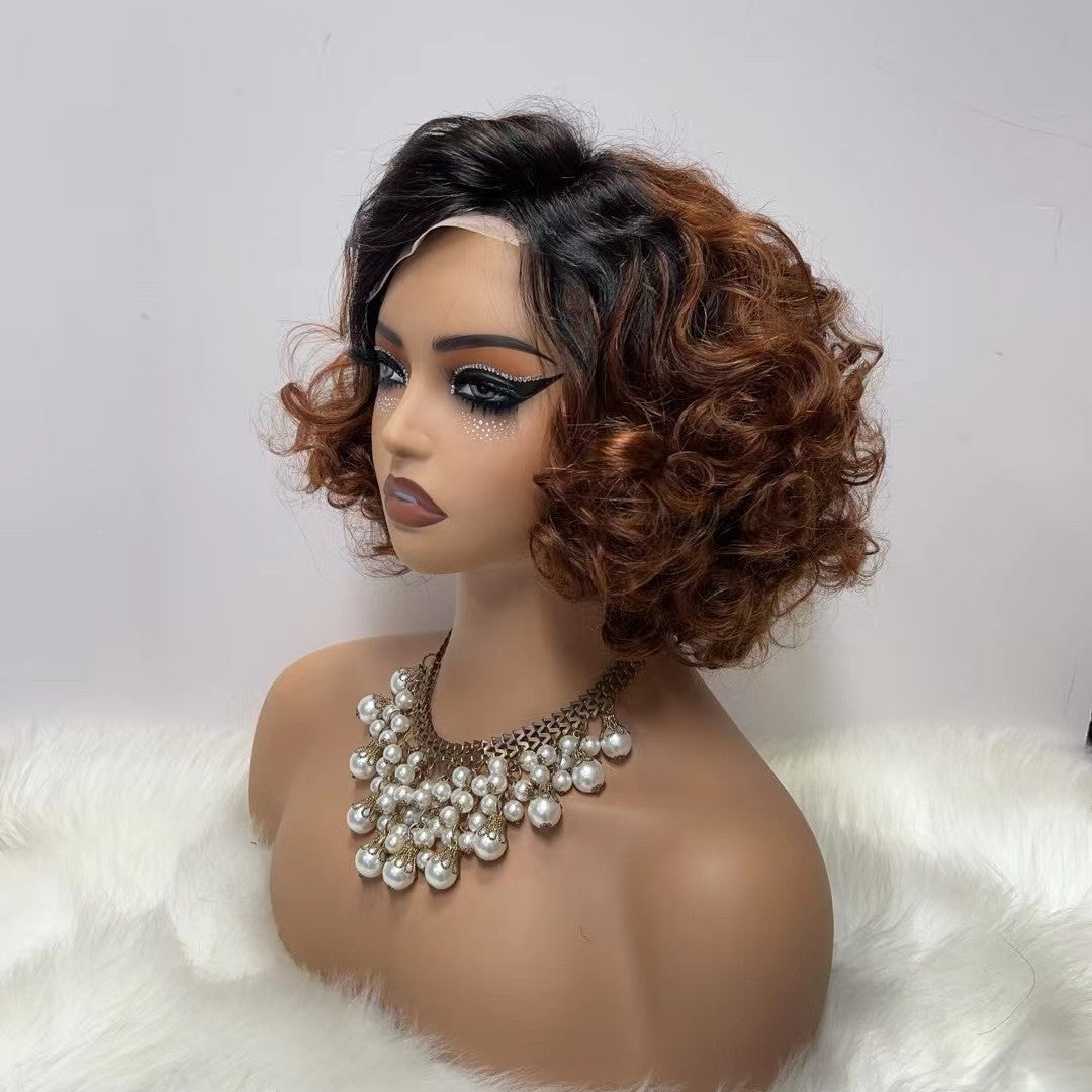 4x4 Lace Double Drawn Bouncy Wig 100% Human Hair