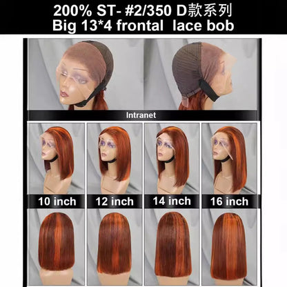 Frontal bob Wig 200 Density Human Hair Brazilian Hair