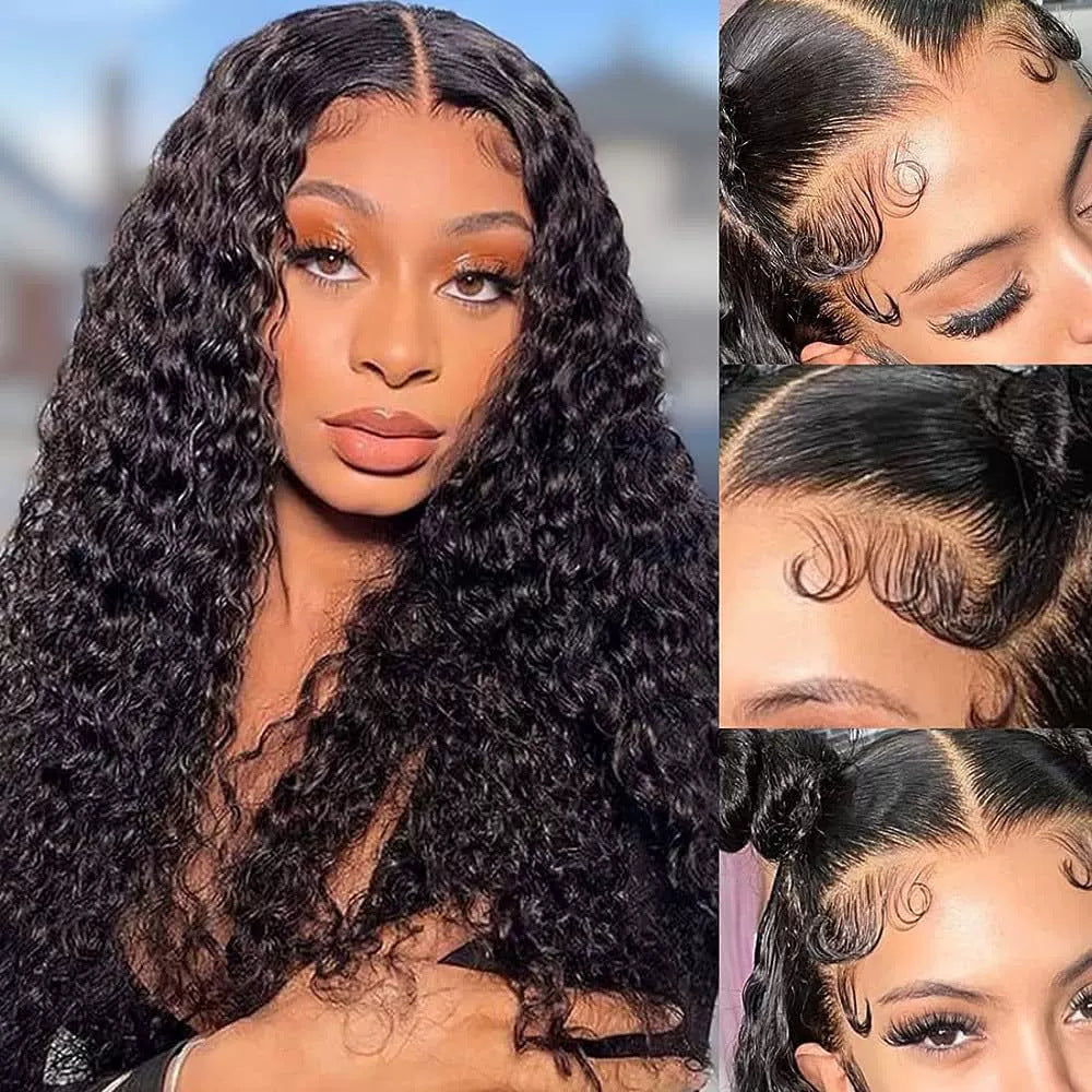 4x4 Deep Wave Lace Head Cover Lace Wig Real Wig Head Cover Hot Goods