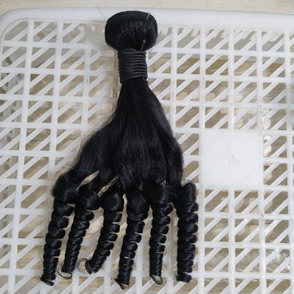 Real Hair Bundles Bouncy Curls Braided Hair Funmi Closure