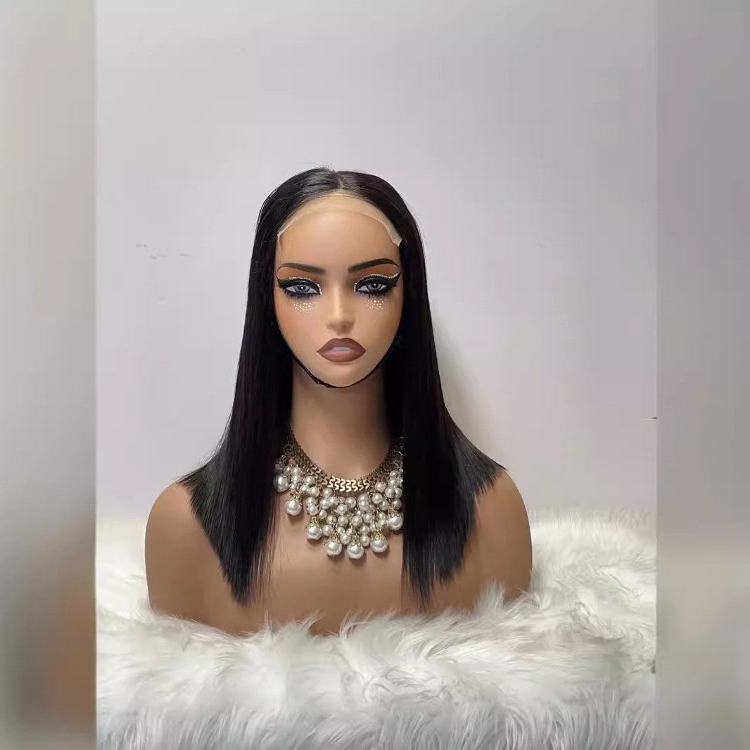 Black Long Straight Hair 5x5 Lace Real Hair 100%human Hair Wig