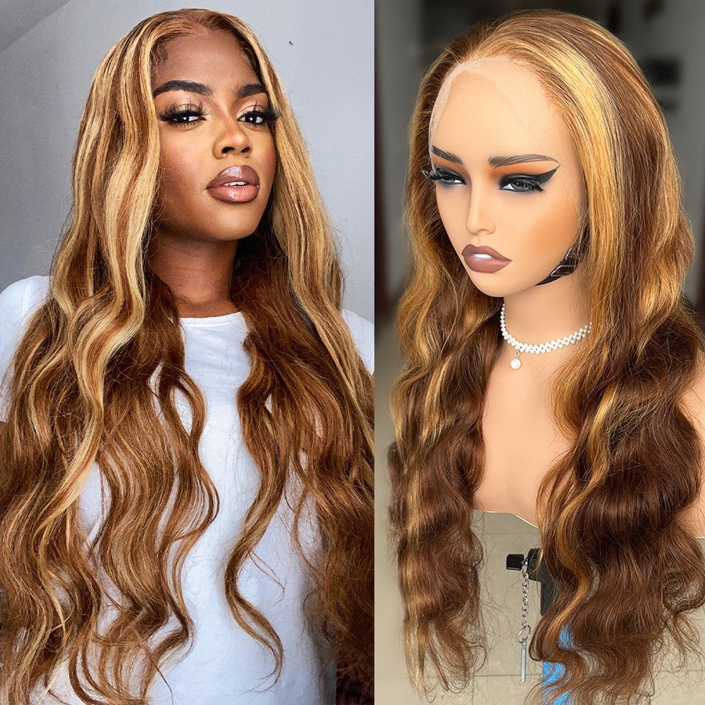 13*4  Lace Front Wig Body Wave Human Hair 427# Real Hair Headgear