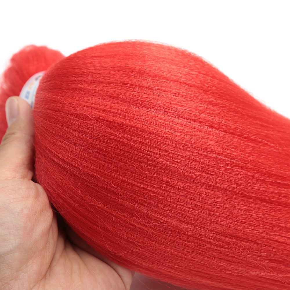26 Inch Easy Braid Hair Colored Chemical Fiber EZ Large Braids Low Temperature Flame Retardant Yaki Long Straight Wigs