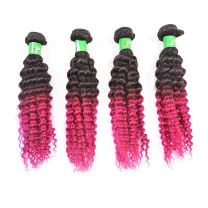 Real Smooth Hair T1B/99J Two-color Real Gradient Color Hair Curtain Hair Wholesale Manufacturer Wig