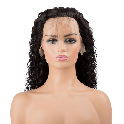 Hot Sale Curly Real Hair Small Curls 13*4 Real Hair Lace Head Cover Hair Wig