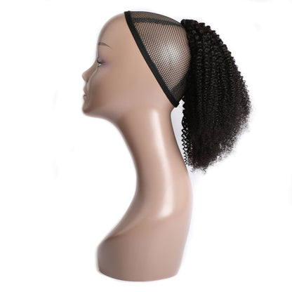 Drawstring Ponytail Afro Kinky Curly Ponytail Human Hair Real Hair