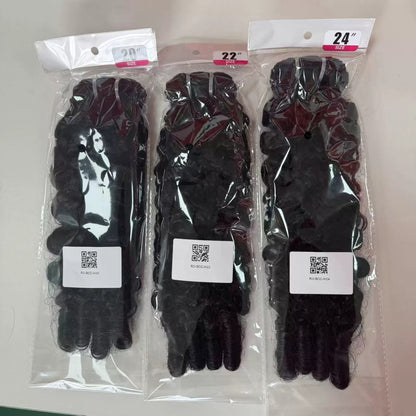 Burmese Curly Bundles Human Hair Real Hair Smooth Hair Clockwork Wigs