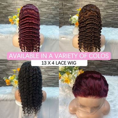 Lace Front Wig 13*4 Real Hair Can Be Attached to Each Curvature Color