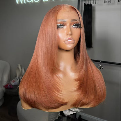 Explosion Models Layered Cut Real Hair Head Cover Human Hair Lace Wig