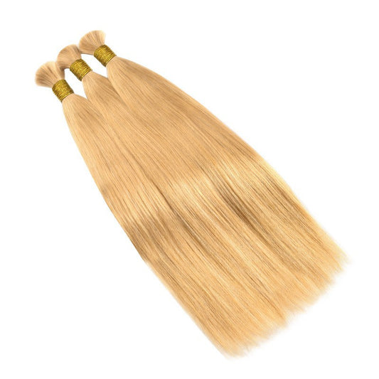 Straight Real Hair Handle Strand Crystal Wire Wig Can Be Permed and Dyed Straight Hair Handle Foreign Trade Human Hair