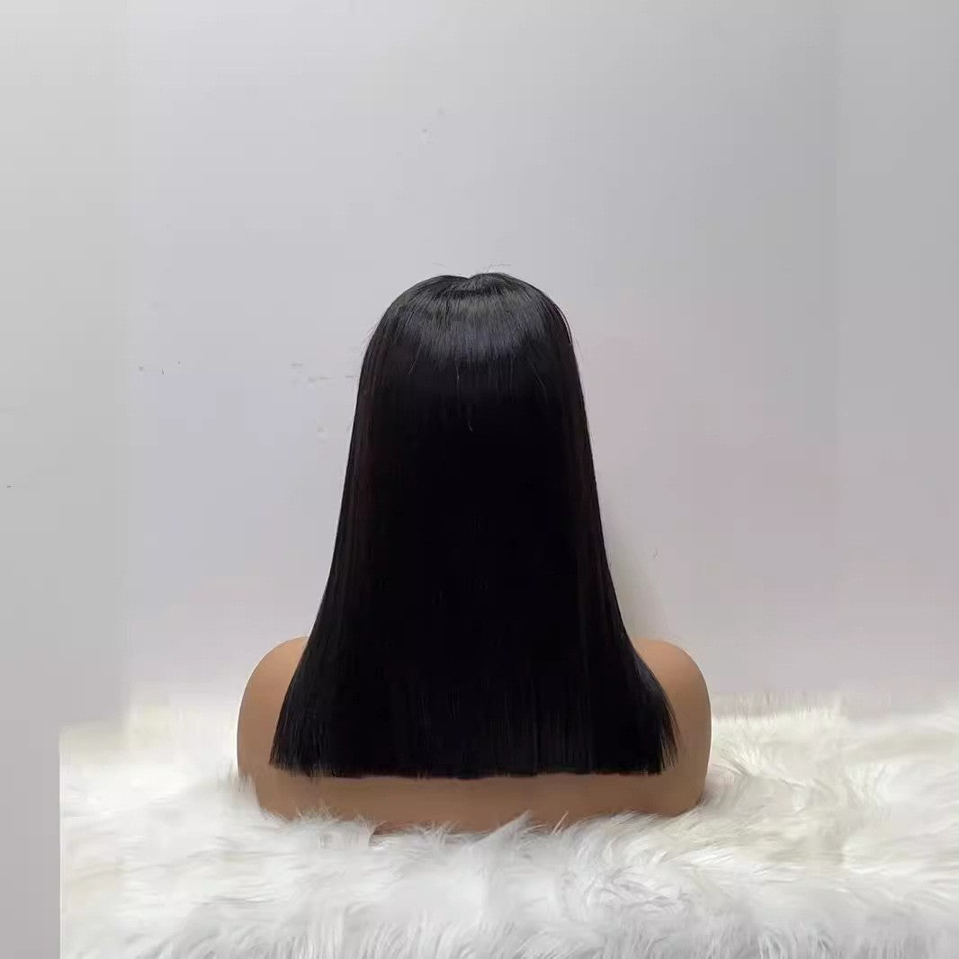 Black Long Straight Hair 5x5 Lace Real Hair 100%human Hair Wig
