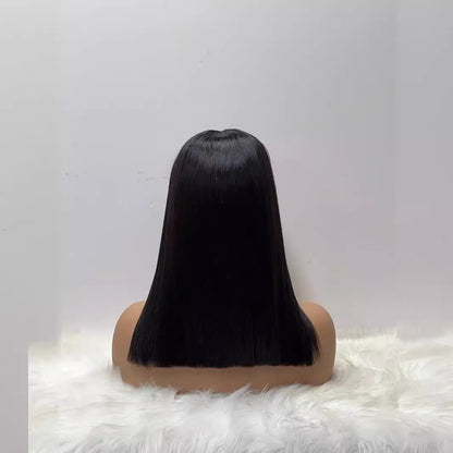Black Long Straight Hair 5x5 Lace Real Hair 100%human Hair Wig