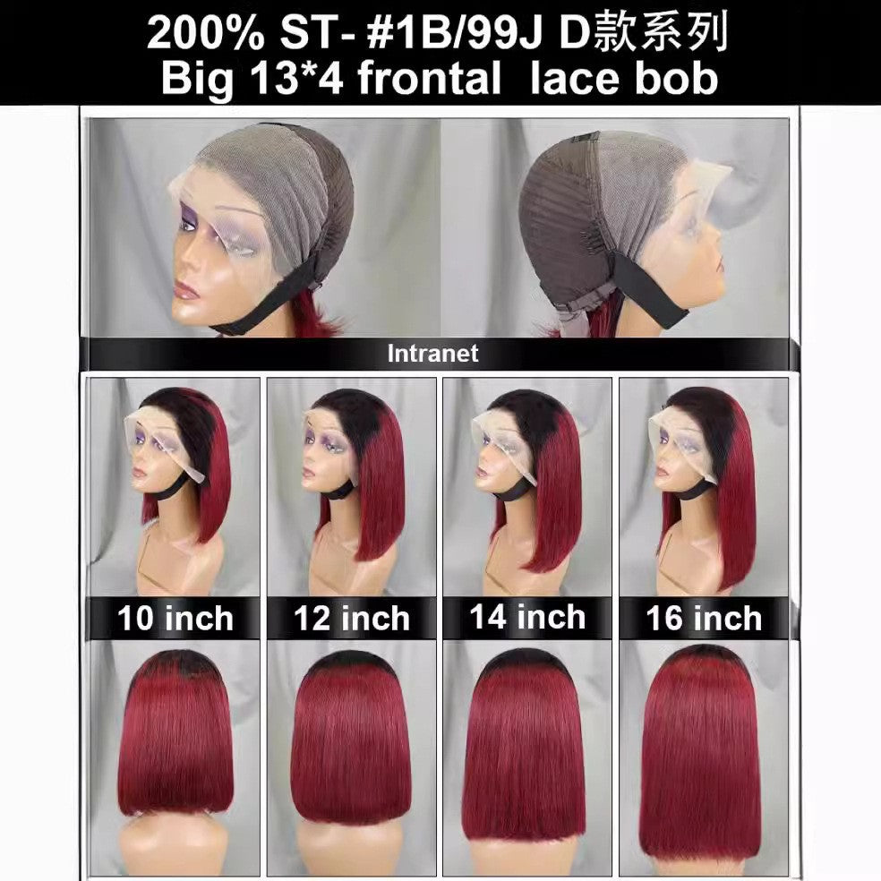 Frontal bob Wig 200 Density Human Hair Brazilian Hair