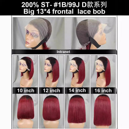Frontal bob Wig 200 Density Human Hair Brazilian Hair