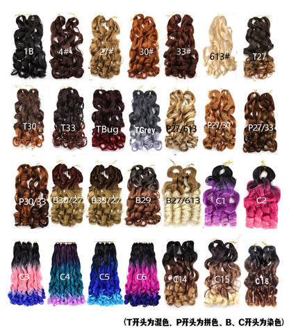 wig big curls French Curls Synthetic Loose Wave Braiding French twist