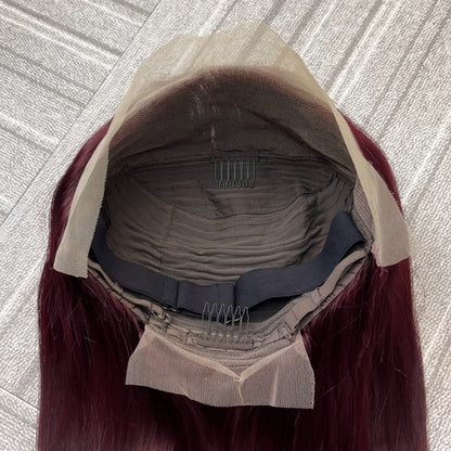 Medium-length Wig Real Head Covering 13*4 Double Drawn Long Straight Hair